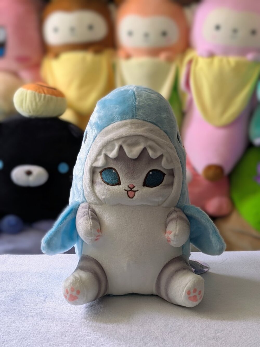 Round 1 Mofusand 11" Pastel Blue Shark Meow Cat Plush